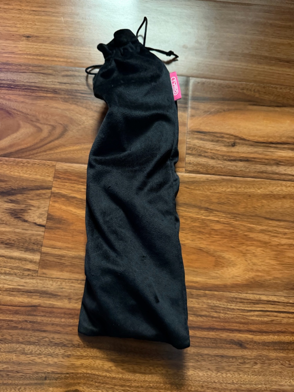 Tymo Brush Straightener Wand in Black Satin Drawstring Pouch